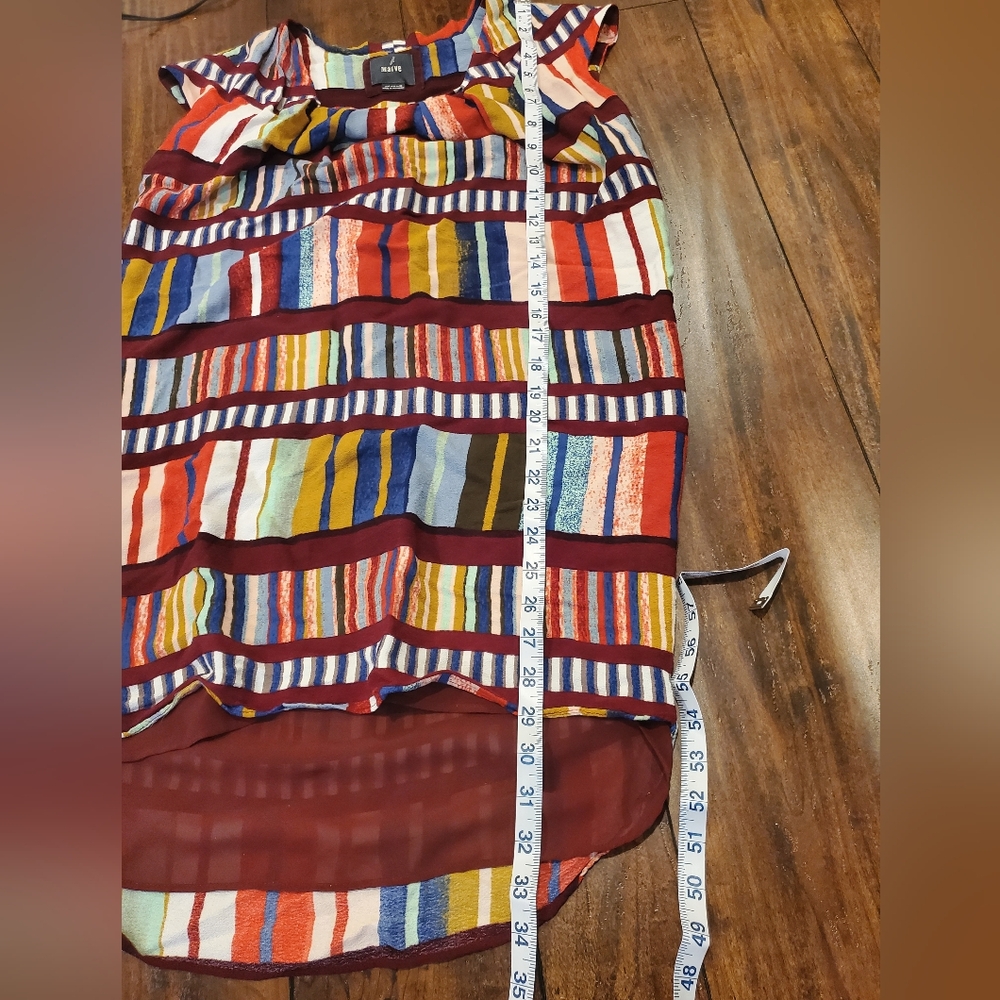 Maeve Anthropolgie Au Revoir Multicolor Library Print Dress Size 4 - Picture 13 of 14